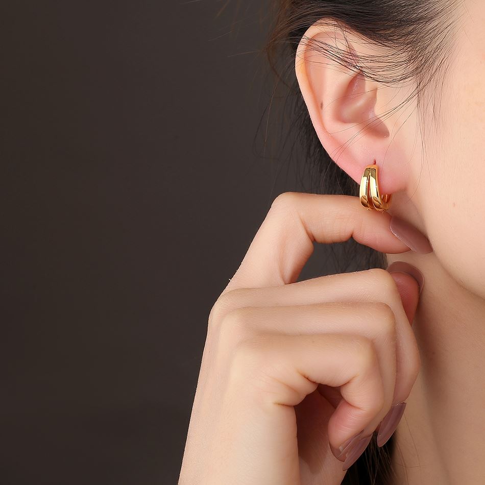 Gold Plated Huggie Hoops